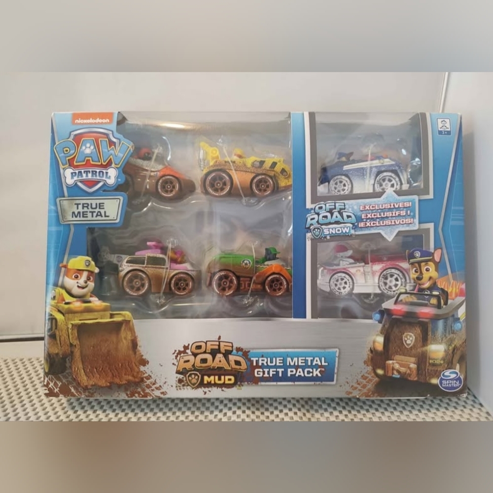 Paw Patrol Off Road Mud Gift Pack True Metal Nickelodeon 6 vehicles NWT Cars